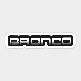 1987-1991 Bronco Logo, fade, white print Sticker